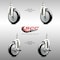Service Caster 5 Inch 316SS Black Polyurethane Swivel 1/2 Inch Threaded Stem Caster Brakes, 2PK SS316TS20S514-PPUB-BLK-121315-2-TLB2 - alternate 5